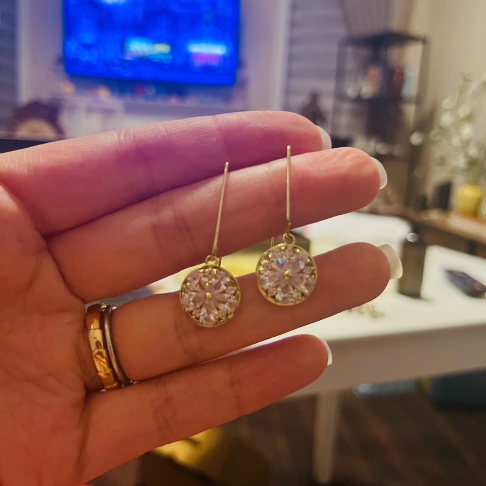 Elegant Gold tone Drop Earrings